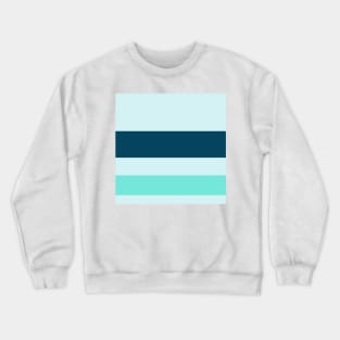 A limited stew of Ice, Tiffany Blue, Blue-Green and Midnight Green (Eagle Green) stripes. Crewneck Sweatshirt